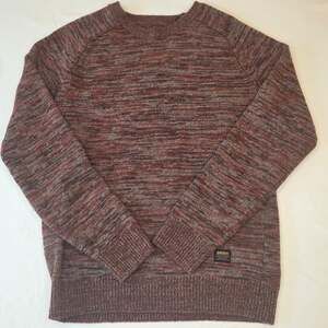 Deus Ex Machina Mens Marled Lambswool Blend Knit Red Crewneck Sweater (M)
